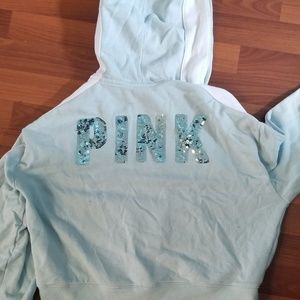 Cropped  vs hoodie with sequin detail